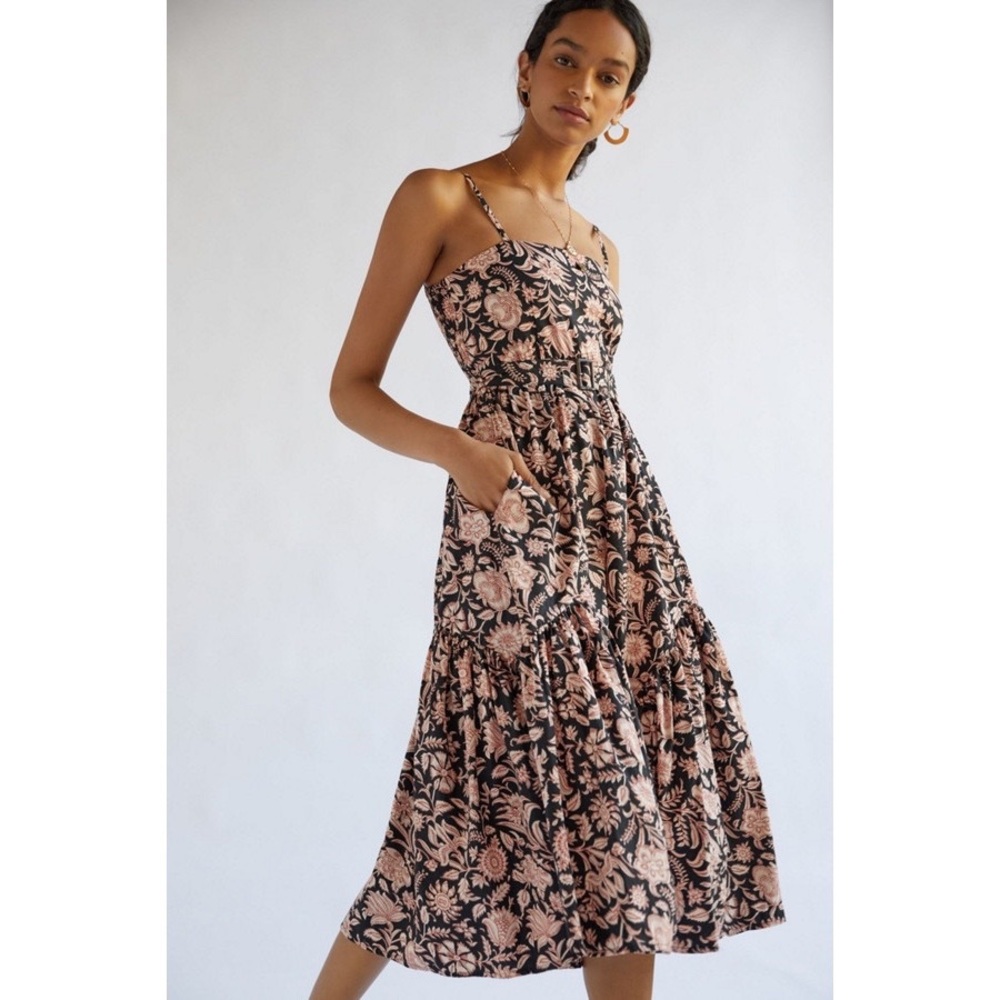 Floral Midi Dress Size 2